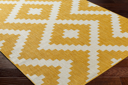 Long Beach LBH-2316 7ft Runner Machine Woven Indoor/Outdoor Runner Rug