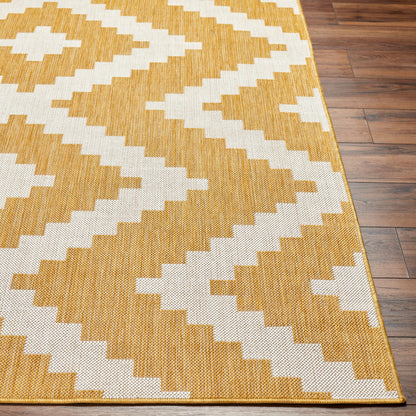 Long Beach LBH-2316 7ft Runner Machine Woven Indoor/Outdoor Runner Rug
