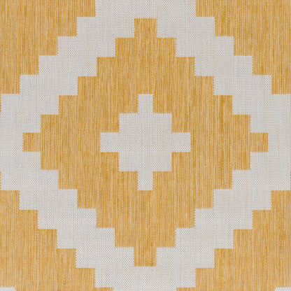 Long Beach LBH-2316 7ft Runner Machine Woven Indoor/Outdoor Runner Rug