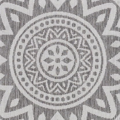 Long Beach LBH-2317 7ft Runner Machine Woven Indoor/Outdoor Runner Rug