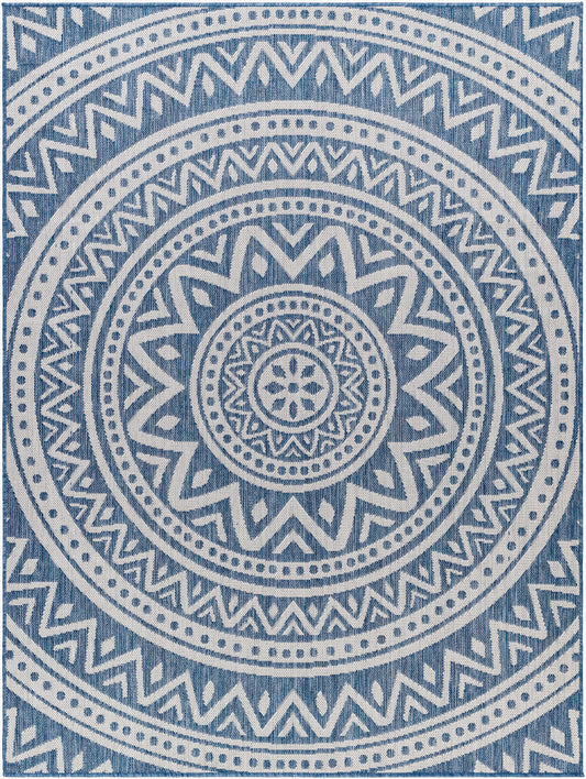 Long Beach LBH-2319 5' x 7' Machine Woven Indoor/Outdoor Area Rug