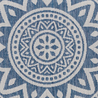 Long Beach LBH-2319 7ft Runner Machine Woven Indoor/Outdoor Runner Rug