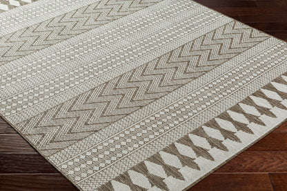 Long Beach LBH-2320 7ft Runner Machine Woven Indoor/Outdoor Runner Rug