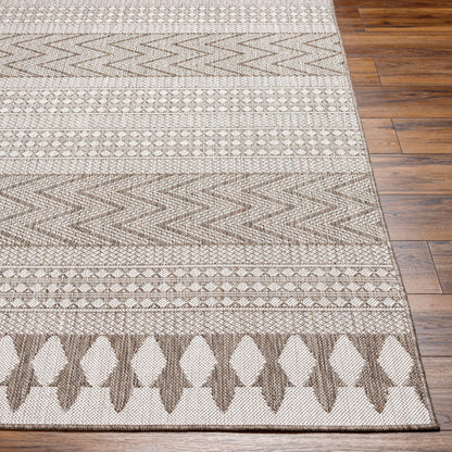 Long Beach LBH-2320 7ft Runner Machine Woven Indoor/Outdoor Runner Rug