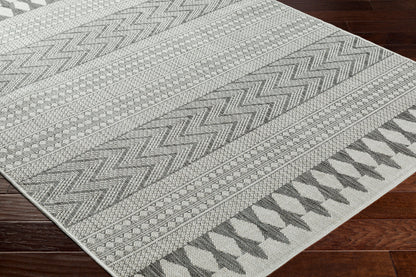 Long Beach LBH-2321 7ft Runner Machine Woven Indoor/Outdoor Runner Rug