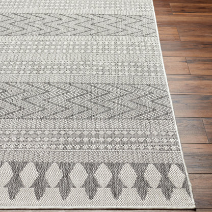 Long Beach LBH-2321 7ft Runner Machine Woven Indoor/Outdoor Runner Rug