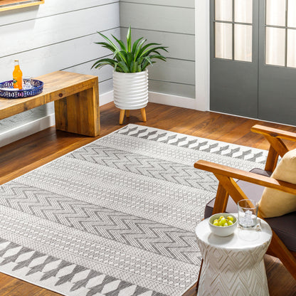 Long Beach LBH-2321 5' x 7' Machine Woven Indoor/Outdoor Area Rug