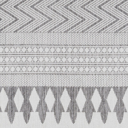 Long Beach LBH-2321 7ft Runner Machine Woven Indoor/Outdoor Runner Rug