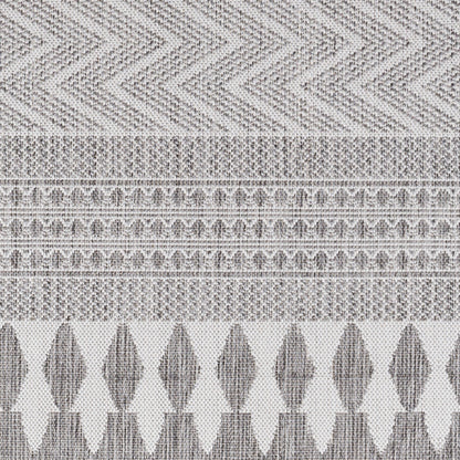 Long Beach LBH-2322 7ft Runner Machine Woven Indoor/Outdoor Runner Rug