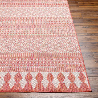 Long Beach LBH-2323 7ft Runner Machine Woven Indoor/Outdoor Runner Rug