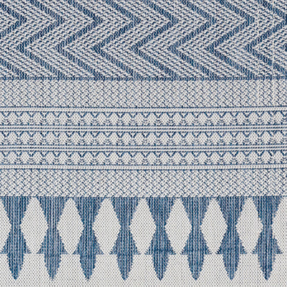 Long Beach LBH-2326 7ft Runner Machine Woven Indoor/Outdoor Runner Rug