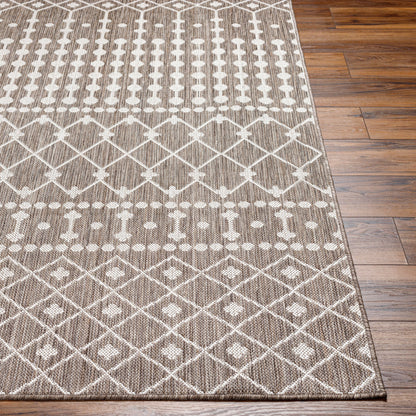 Long Beach LBH-2327 7ft Runner Machine Woven Indoor/Outdoor Runner Rug