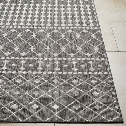 Long Beach LBH-2328 7ft Runner Machine Woven Indoor/Outdoor Runner Rug