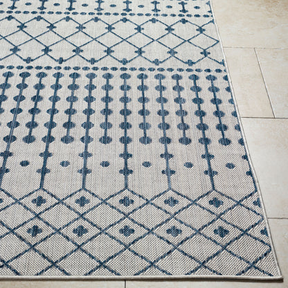 Long Beach LBH-2330 7ft Runner Machine Woven Indoor/Outdoor Runner Rug