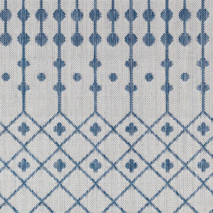 Long Beach LBH-2330 7ft Runner Machine Woven Indoor/Outdoor Runner Rug