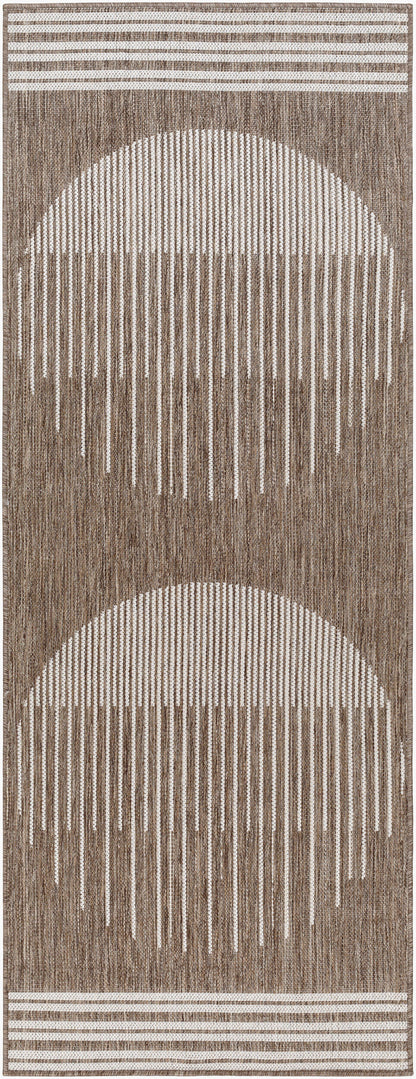 Long Beach LBH-2332 7ft Runner Machine Woven Indoor/Outdoor Runner Rug