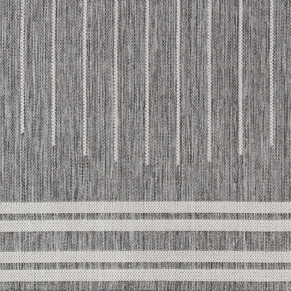 Long Beach LBH-2333 7ft Runner Machine Woven Indoor/Outdoor Runner Rug