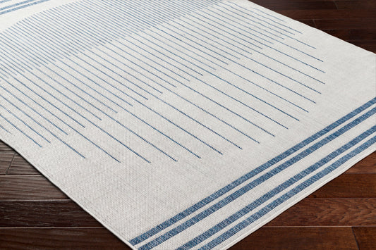 Long Beach LBH-2335 7ft Runner Machine Woven Indoor/Outdoor Runner Rug