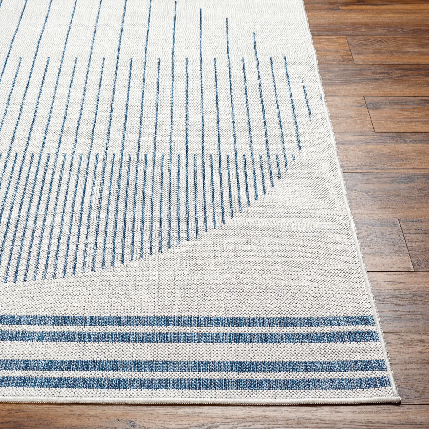 Long Beach LBH-2335 7ft Runner Machine Woven Indoor/Outdoor Runner Rug