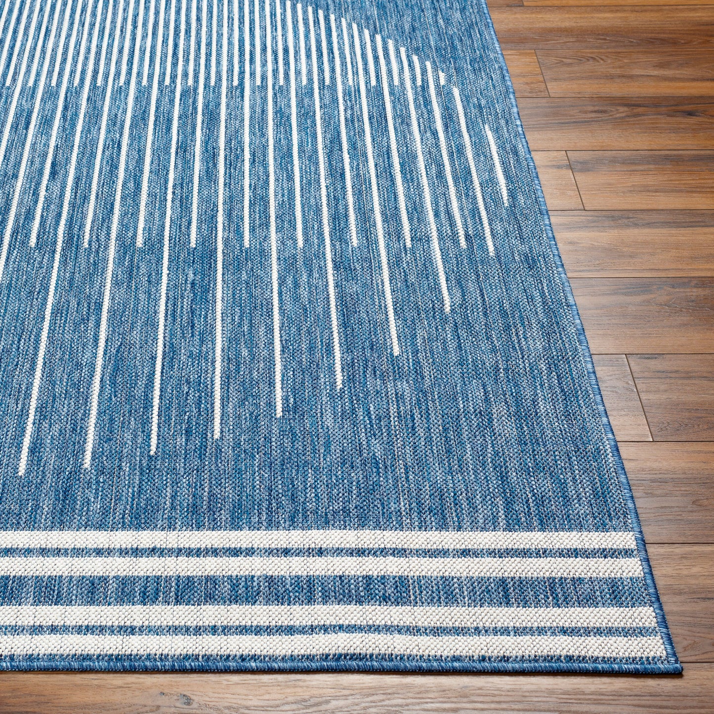 Long Beach LBH-2336 7ft Runner Machine Woven Indoor/Outdoor Runner Rug
