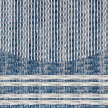 Long Beach LBH-2336 7ft Runner Machine Woven Indoor/Outdoor Runner Rug