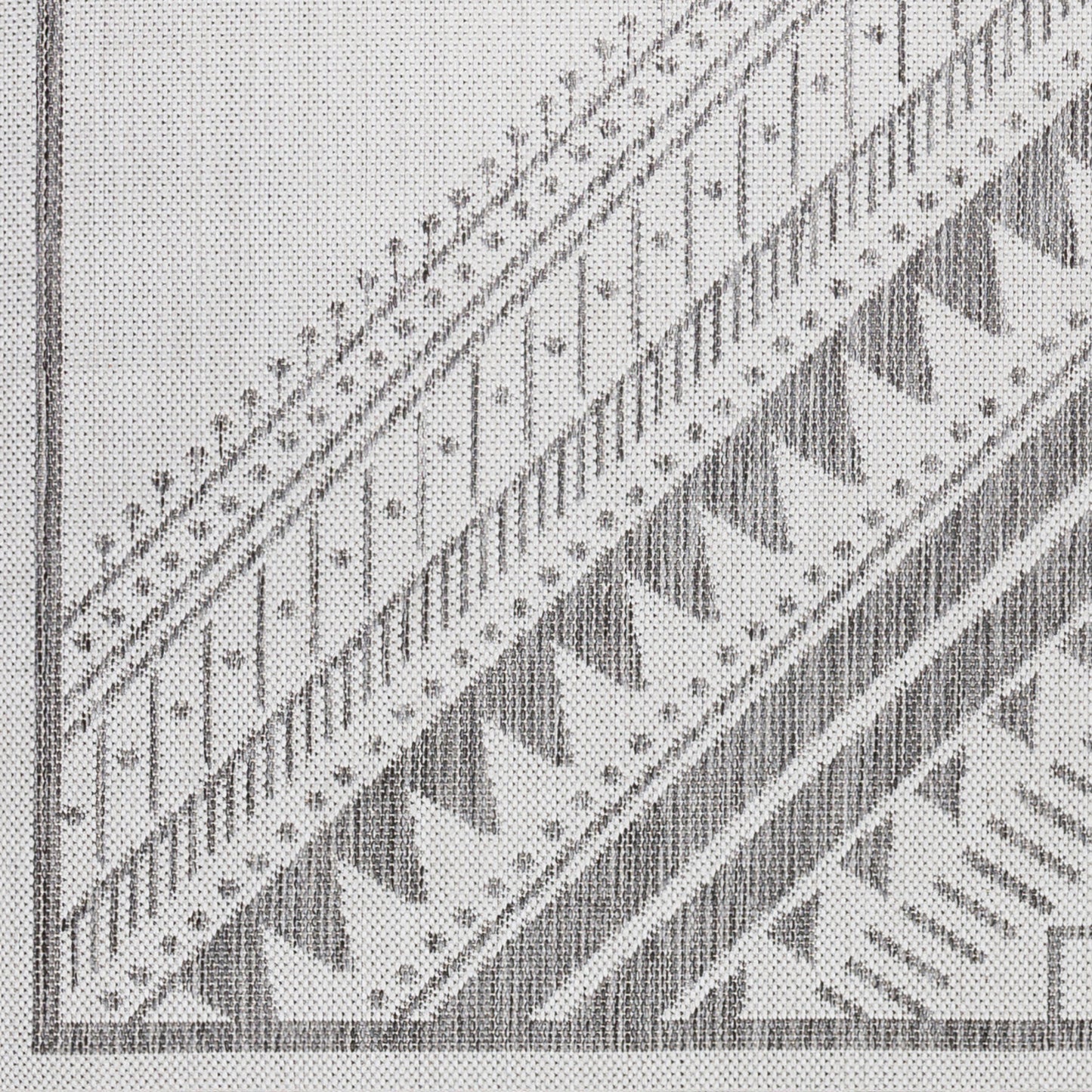 Long Beach LBH-2338 7ft Runner Machine Woven Indoor/Outdoor Runner Rug