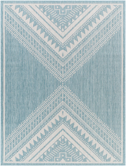 Alfombra tejida a máquina para interior y exterior Long Beach LBH-2339 de 1,83 m x 2,74 m