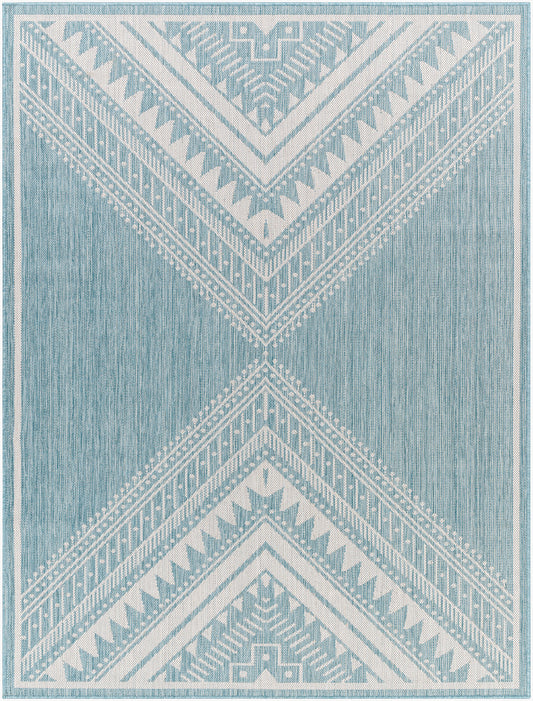 Alfombra tejida a máquina para interior y exterior Long Beach LBH-2339 de 1,83 m x 2,74 m