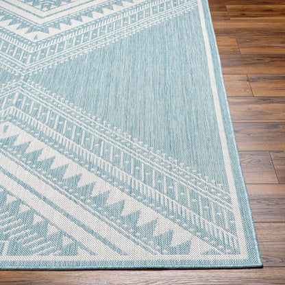 Long Beach LBH-2339 5' x 7' Machine Woven Indoor/Outdoor Area Rug