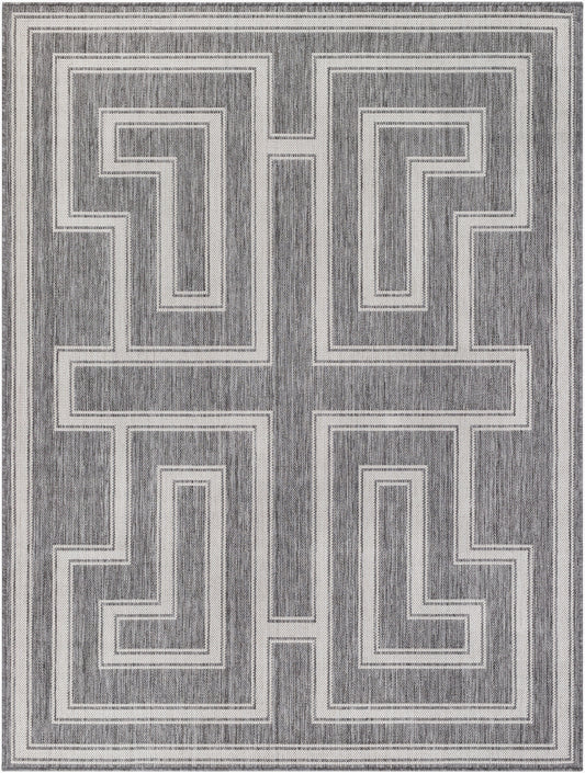 Long Beach LBH-2342 5' x 7' Machine Woven Indoor/Outdoor Area Rug