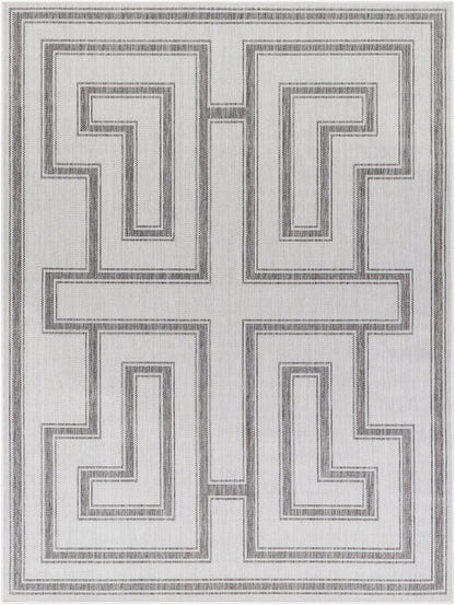 Alfombra tejida a máquina para interior y exterior Long Beach LBH-2343 de 8' x 10'