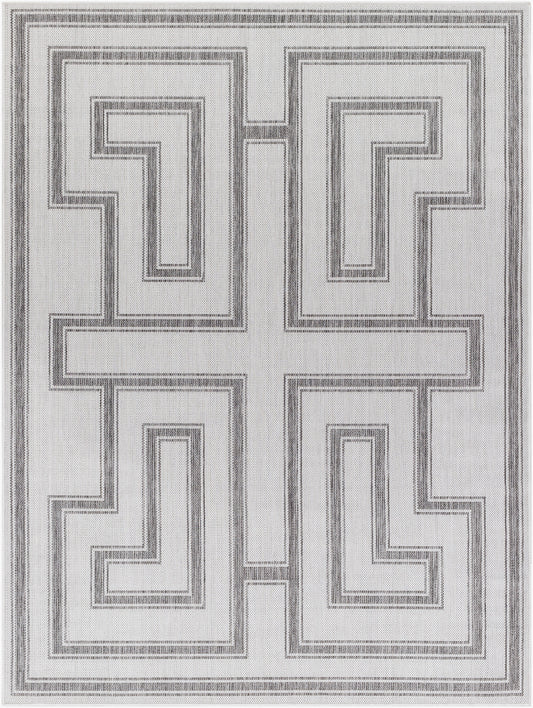 Alfombra tejida a máquina para interior y exterior Long Beach LBH-2343 de 8' x 10'