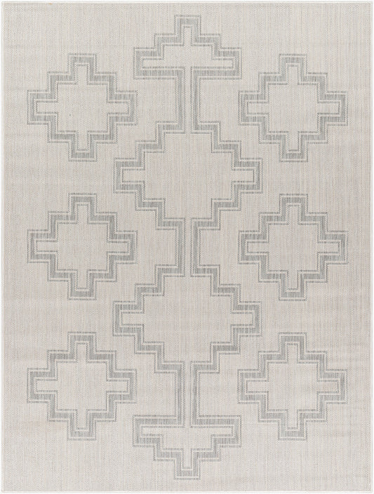 Long Beach LBH-2346 5' x 7' Machine Woven Indoor/Outdoor Area Rug