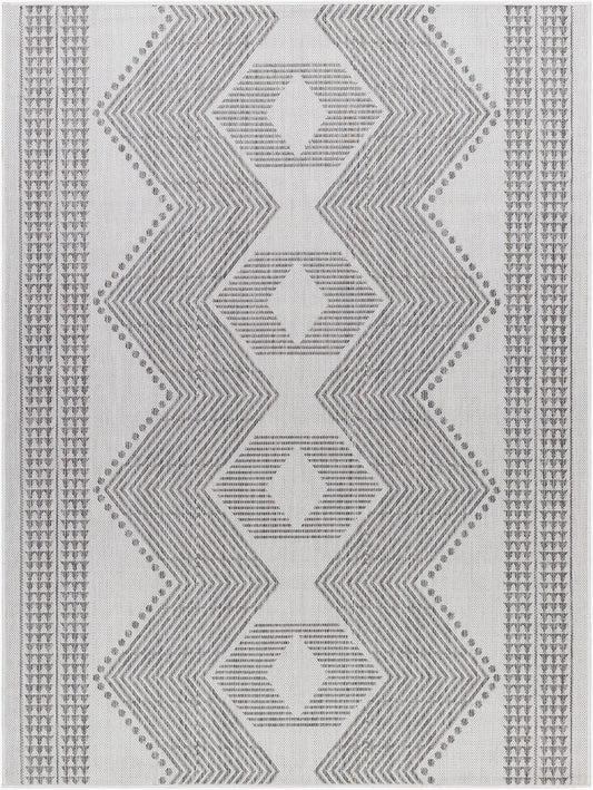Alfombra tejida a máquina para interior y exterior Long Beach LBH-2347 de 1,83 m x 2,74 m