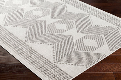 Long Beach LBH-2347 7ft Runner Machine Woven Indoor/Outdoor Runner Rug
