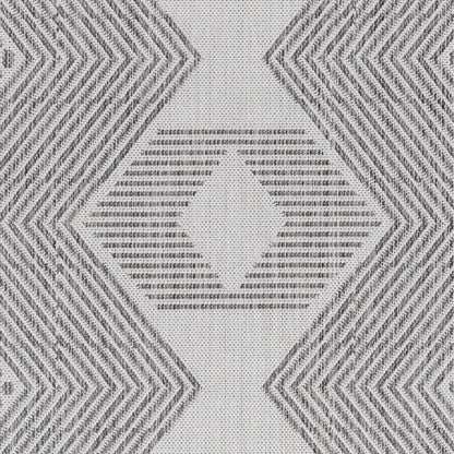 Long Beach LBH-2347 7ft Runner Machine Woven Indoor/Outdoor Runner Rug