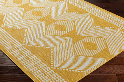 Long Beach LBH-2348 7ft Runner Machine Woven Indoor/Outdoor Runner Rug