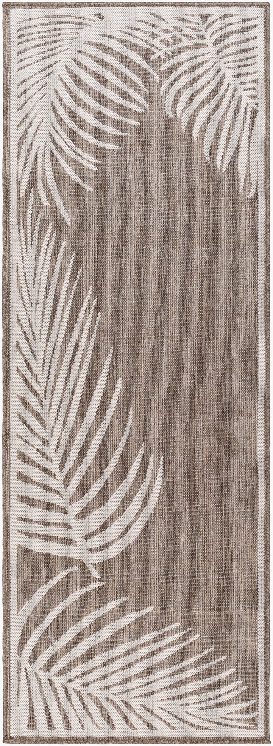 Long Beach LBH-2349 7ft Runner Machine Woven Indoor/Outdoor Runner Rug