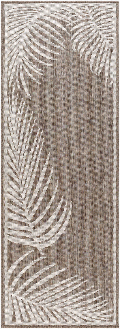 Long Beach LBH-2349 7ft Runner Machine Woven Indoor/Outdoor Runner Rug