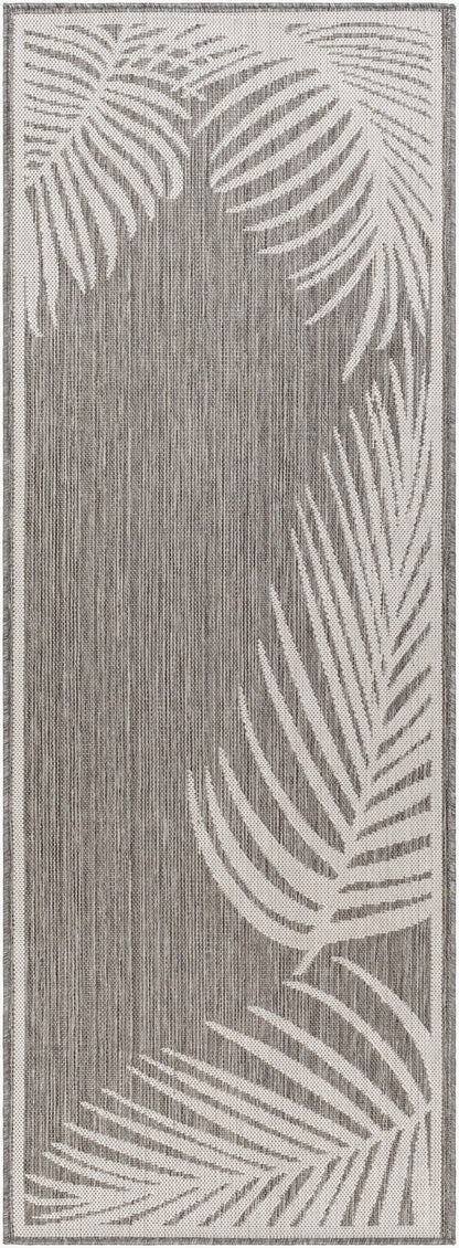 Long Beach LBH-2350 7ft Runner Machine Woven Indoor/Outdoor Runner Rug