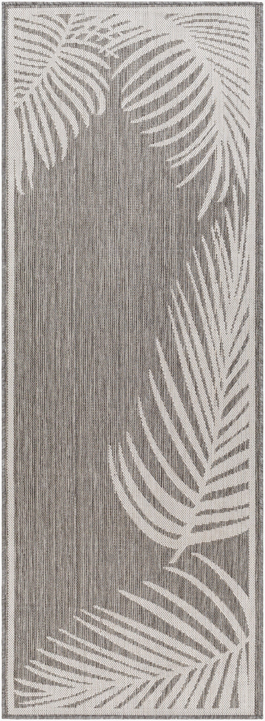Long Beach LBH-2350 7ft Runner Machine Woven Indoor/Outdoor Runner Rug