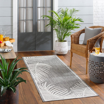 Long Beach LBH-2350 7ft Runner Machine Woven Indoor/Outdoor Runner Rug