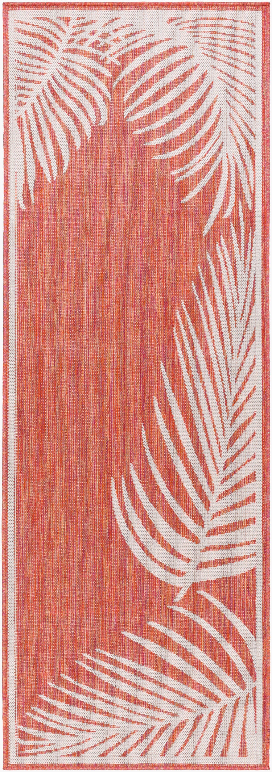 Long Beach LBH-2351 7ft Runner Machine Woven Indoor/Outdoor Runner Rug