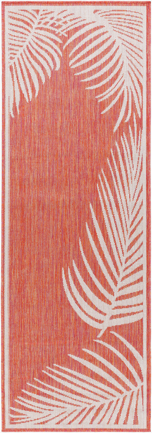 Long Beach LBH-2351 7ft Runner Machine Woven Indoor/Outdoor Runner Rug