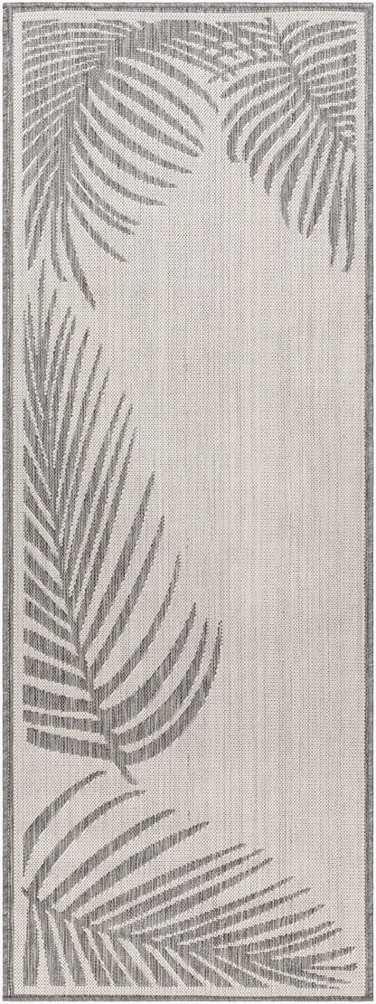 Long Beach LBH-2352 7ft Runner Machine Woven Indoor/Outdoor Runner Rug
