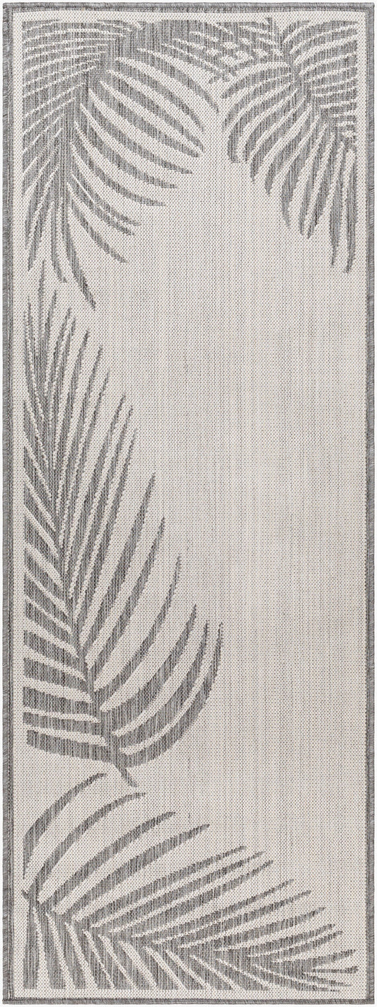 Long Beach LBH-2352 7ft Runner Machine Woven Indoor/Outdoor Runner Rug