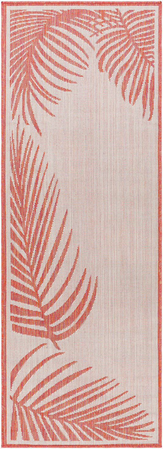 Long Beach LBH-2353 7ft Runner Machine Woven Indoor/Outdoor Runner Rug