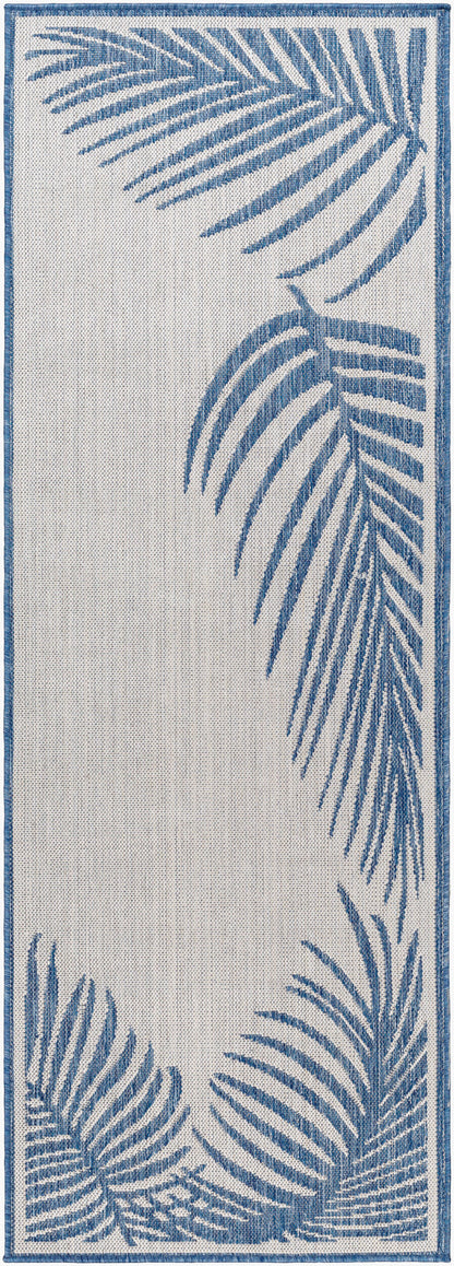 Long Beach LBH-2354 7ft Runner Machine Woven Indoor/Outdoor Runner Rug
