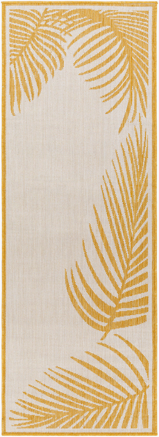 Long Beach LBH-2355 7ft Runner Machine Woven Indoor/Outdoor Runner Rug