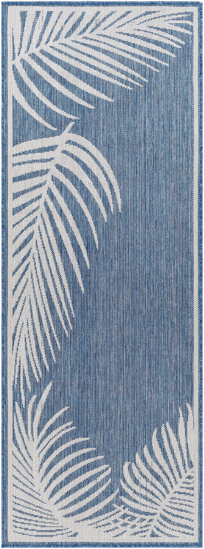 Long Beach LBH-2356 7ft Runner Machine Woven Indoor/Outdoor Runner Rug